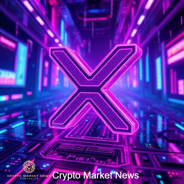 A futuristic image of an X over electric circuits